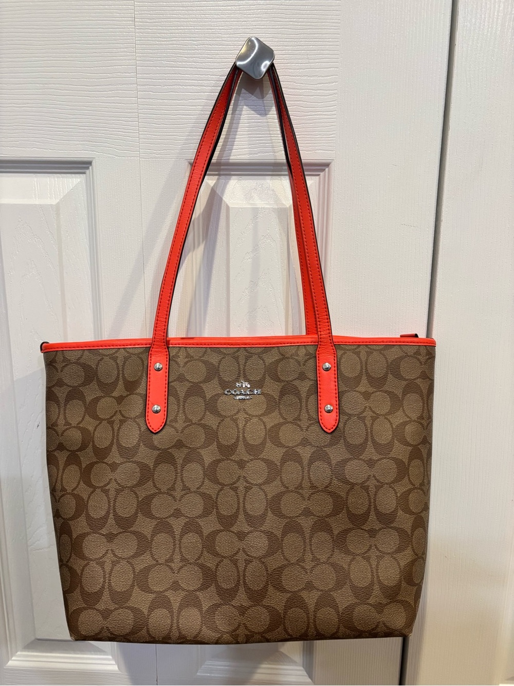 Coach Brown Signature Tote with Wallet